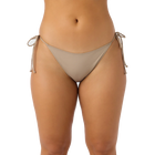 Beige bikini bottom on a white background