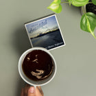 Santa Monica California Pier and Sunset Ceramic Coaster Actual Size