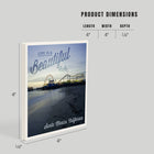 Santa Monica California Pier and Sunset Ceramic Coaster Dimensions