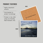 Santa Monica California Pier and Sunset Ceramic Coaster Features