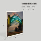 Santa Monica California Pier at Sunset Ceramic Coaster Dimensions