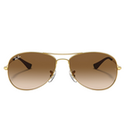 Ray-Ban Cockpit Polished Arista Gold, Light Brown Gradient Lenses Front