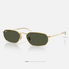 Ray-Ban RB3947 Polished Arista Gold, Green Lenses Side View