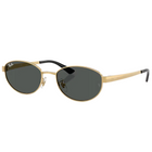 Ray-Ban RB3774D Polished Arista Gold, Dark Grey Lenses (Side view)