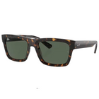 Ray-Ban Warren Bio-Based Polished Havana, Dark Blue Lenses (Side View)