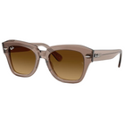 Ray-Ban State Street Polished Transparent Light Brown, Gradient Brown Lenses Side