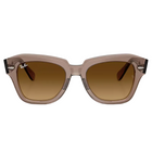 Ray-Ban State Street Polished Transparent Light Brown, Gradient Brown Lenses Front