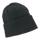 Soft Ribbed Knit Beanies Hat - Black