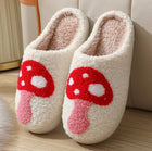 Soft Plush Mushroom Heart Rainbow Warm Slippers