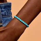 Model wearing Pura Vida Tides Seascape Stretch Bracelet
