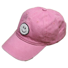 Washed Sherpa Happy Face Baseball Cap - Washed Pink