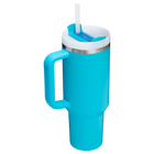 Splash Stanley Quencher H2.O FlowState Tumbler 40 oz, showing the lid and straw.