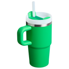 Meadow Stanley Quencher H2.O FlowState Tumbler 20 oz, showing the lid and straw.