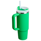 Meadow Stanley Quencher H2.O FlowState Tumbler 30 oz, showing the lid and straw.