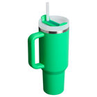 Meadow Stanley Quencher H2.O FlowState Tumbler 40 oz, showing the lid and straw.