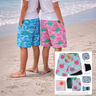 Banana Boat UPF 50+Kids Shorts With Compression Liner: 731-BLUE/PINK