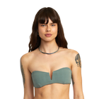 RVCA Greetings V Wire Bandeau Bikini Top - Jade