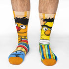 Men's Sesame Street, Bert and Ernie Socks: Shoe Size 8-13