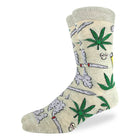 Men's Big & Tall Stoned Marijuana Socks: Shoe Size 13-17