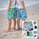 Banana Boat UPF 50+Kids Shorts With Compression Liner: 730-Blue/Pink