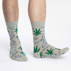Men's Big & Tall Stoned Marijuana Socks: Shoe Size 13-17