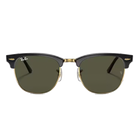 Ray-Ban Clubmaster Classic Polished Black On Gold + Classic Green