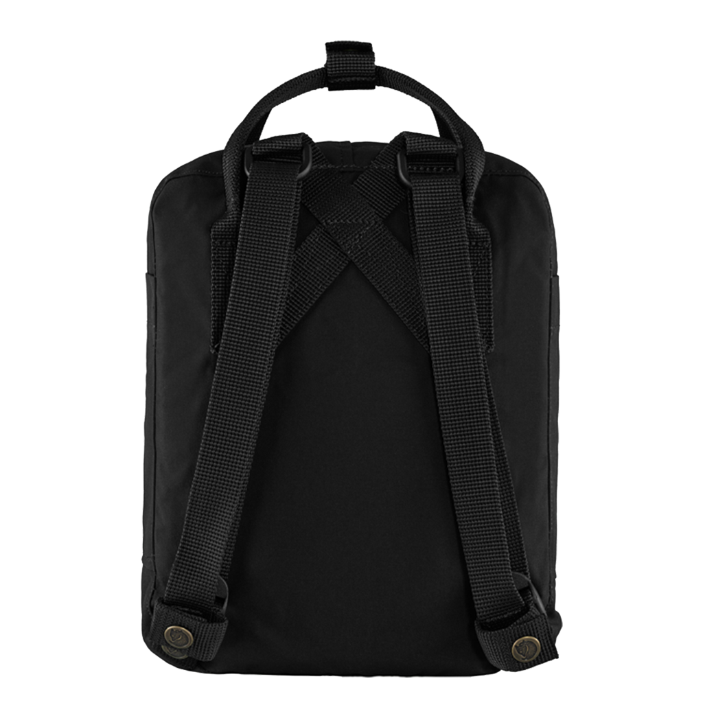 black nylon mini backpack Fjallraven Kanken Mini Backpacks, No. 23561 (Black)