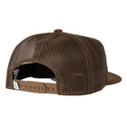 Brown cap with mesh back on a white background