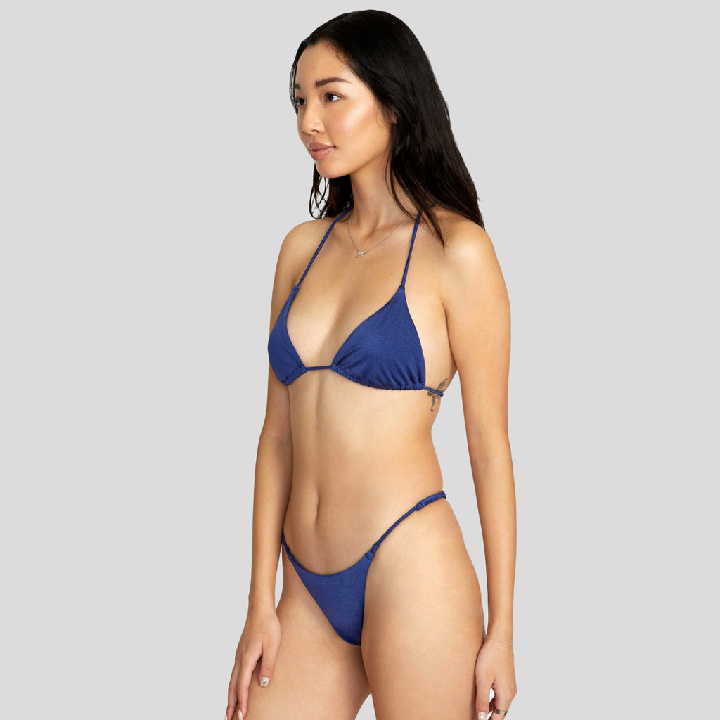 RVCA Solid Halter Triangle Bikini Top