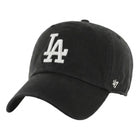 A black baseball cap featuring a white embroidered 'LA' logo on the front and a white '47' brand logo on the side, set against a plain white background.