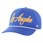 Blue cap with 'Los Angeles' in yellow on a white background LA Rams Overhand 47 Hitch Rf
