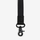 Black lanyard with a clasp on a white background