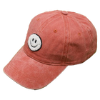 Washed Sherpa Happy Face Baseball Cap - Washed Terracotta