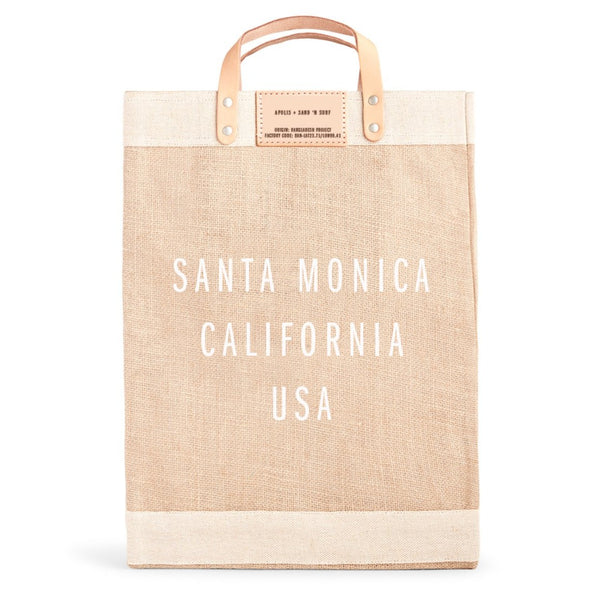 Santa Monica Market Bag Natural Flat Mockup