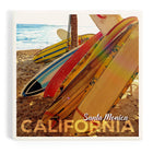 Santa Monica California Surfboards Ceramic Coaster