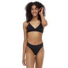 Eidon Solid Abby Black Licorice Bikini Bottom