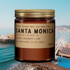 Santa Monica , California Scented Candle, Coconut Wax, Amber: 8oz