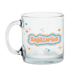 Clear Glass Mug with Text Sagittarius