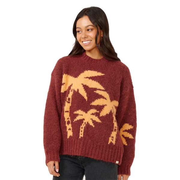 Rip Curl Beach Party Sweater Plum - Front