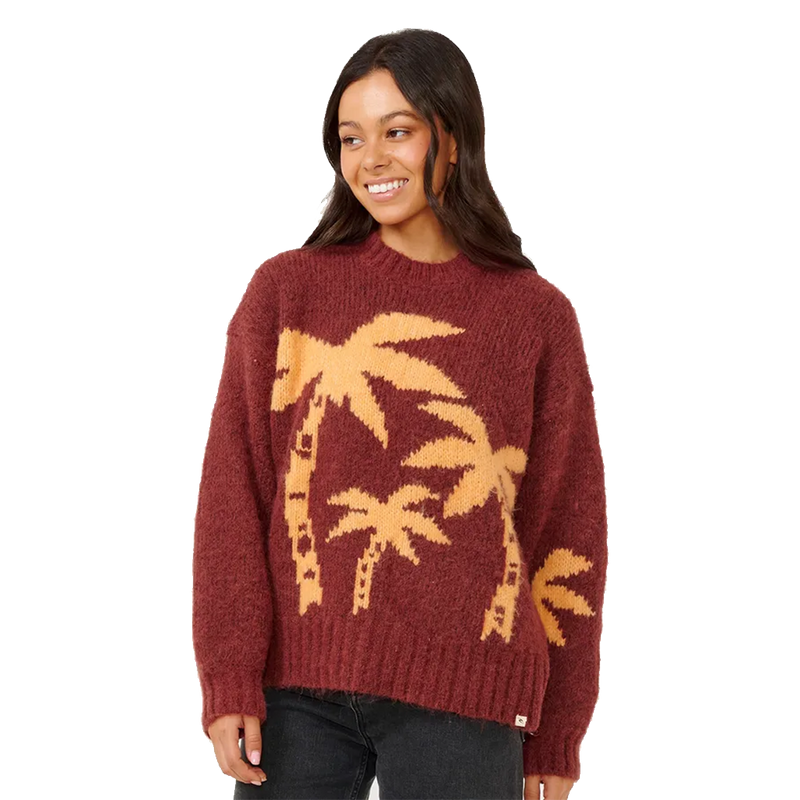 Rip Curl Beach Party Sweater Plum - Front