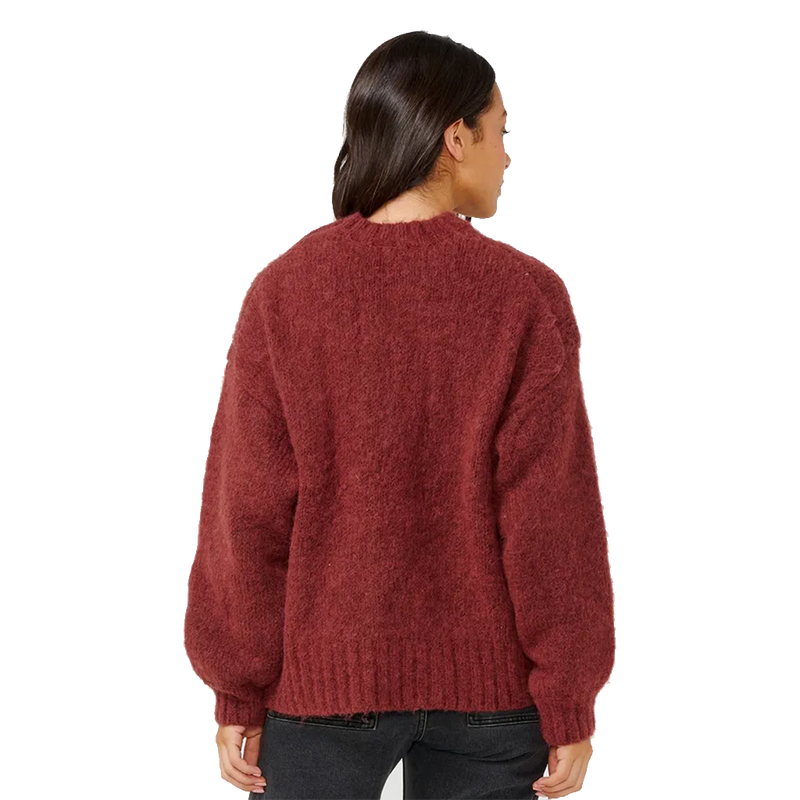 Rip Curl Beach Party Sweater Plum - Back