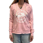 Santa Monica Burnout Pull Over Women's Hoodie - Baby Pink (Front)