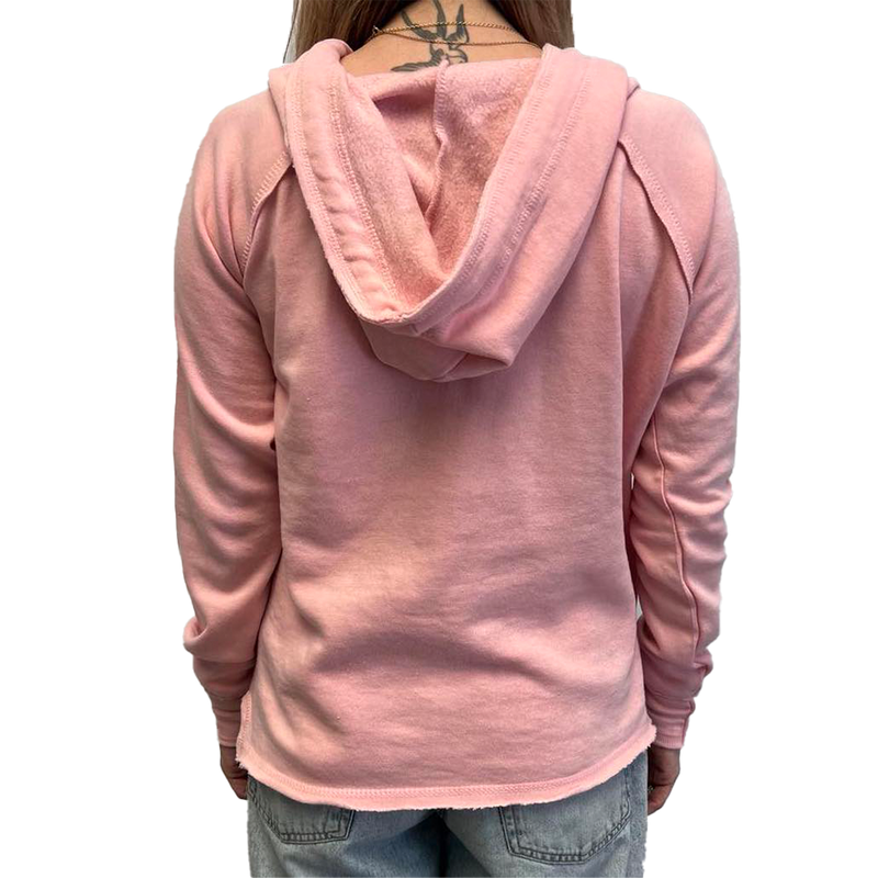 Santa Monica Burnout Pull Over Women's Hoodie - Baby Pink (Back)