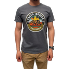 Santa Monica 1886 Circle California Bear Tee - Charcoal  (Front)