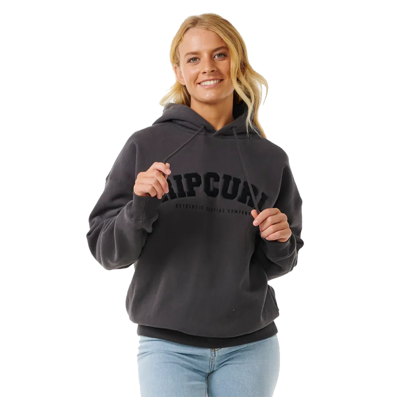 Rip Curl Washed Black Varsity Hoodie