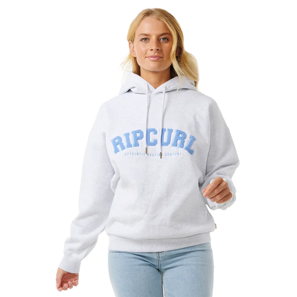 Rip Curl Grey Marle Varsity Hoodie Front