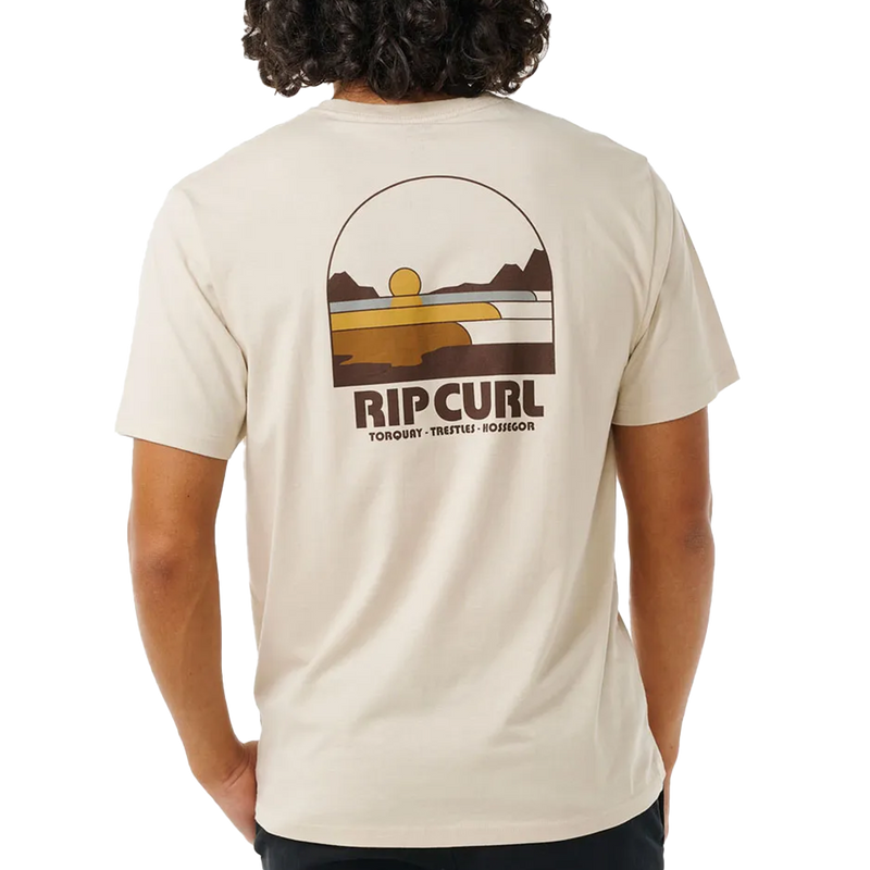 Rip Curl Surf Revival Line Up Tee Vintage White