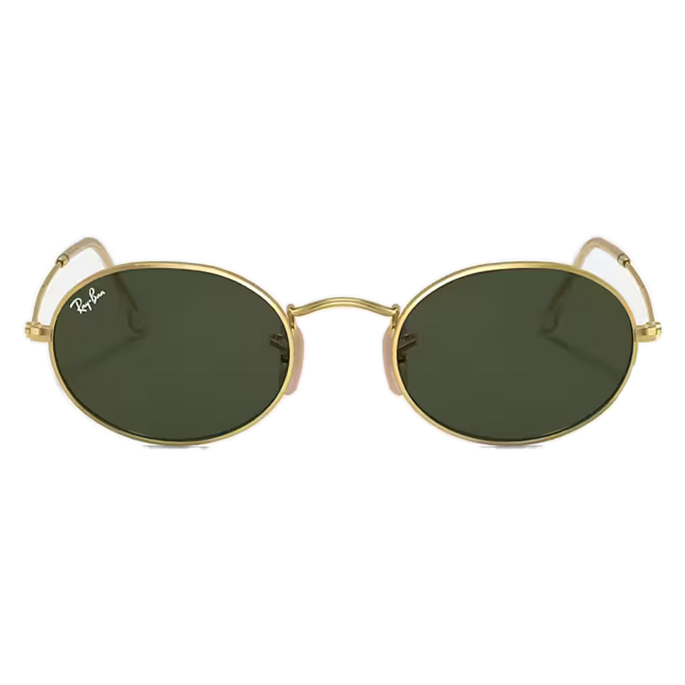 Ray-Ban Oval Green Lenses, Polished Gold Frame – Sand  display picture 1
