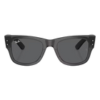 Ray-Ban Mega Wayfarer Dark Grey Lenses, Polished Transparent Black Frame