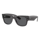 Ray-Ban Mega Wayfarer Dark Grey Lenses, Polished Transparent Black Frame